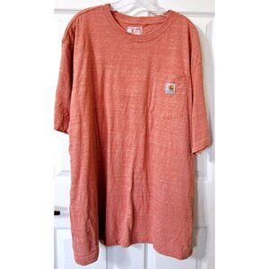 Carhartt Men's XL Loose Fit Short Sleeve Heathered Orange Pocket T-Shirt